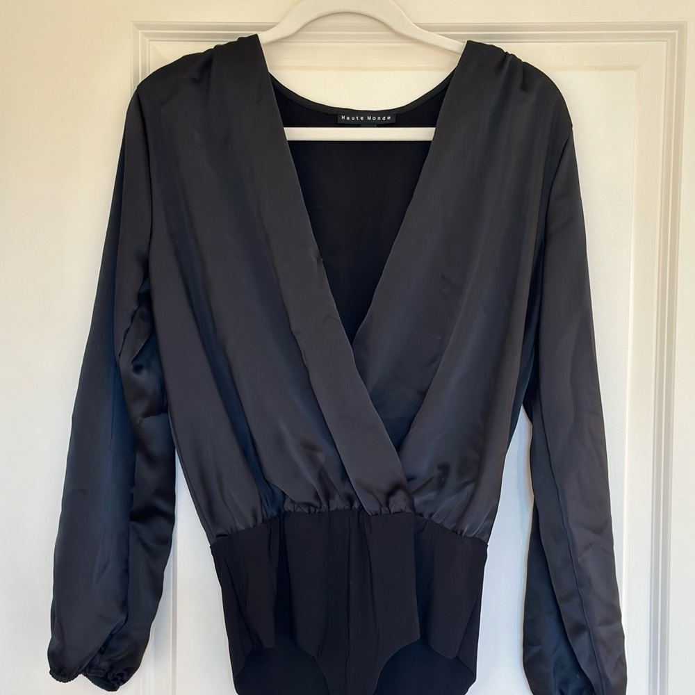 Black Bodysuit Satin